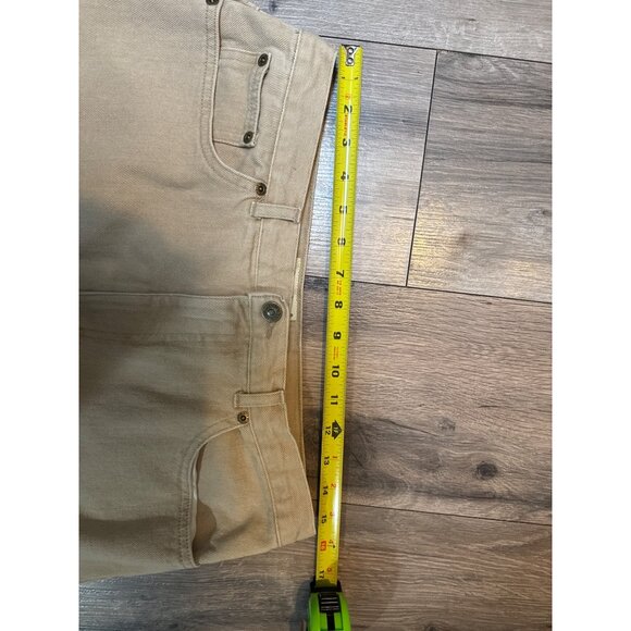 Eddie Bauer Womens Khaki Long Denim Skirt Size 14 100% Cotton Maxi Modest Minima - Picture 4 of 8